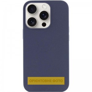 Чехол Silk (AA) БЕЗ ЛОГОТИПА с магнитным креплением для Apple iPhone 17 Air (6.5") Темно-синий / Midnight blue