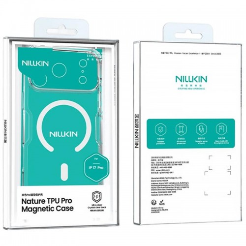 TPU чехол Nillkin Nature Pro Magnetic для Apple iPhone 17 Pro Max (6.9") Бесцветный (прозрачный)