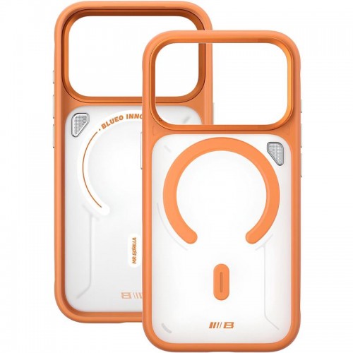 TPU+PC чехол Blueo Frosted Heat Dissipation Stand with MagSafe для Apple iPhone 17 Pro Max (6.9") Оранжевый / Orange
