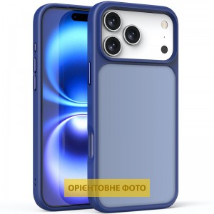 TPU+PC чехол Metal Buttons для Apple iPhone 17 (6.3") Синий / Navy Blue
