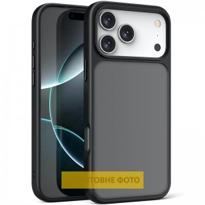 TPU+PC чохол Metal Buttons для Apple iPhone 17 Air (6.5") Чорний / Black