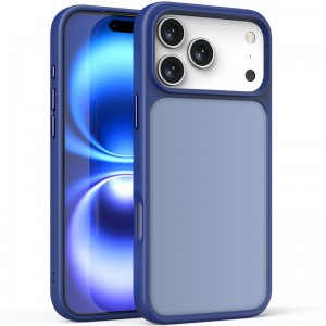 TPU+PC case Metal Buttons для Apple iPhone 17 Pro Max (6.9") Синій / Navy Blue