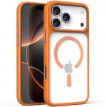 TPU+PC чохол Metal Buttons with MagSafe для Apple iPhone 17 Pro (6.3") Помаранчевий / Orange