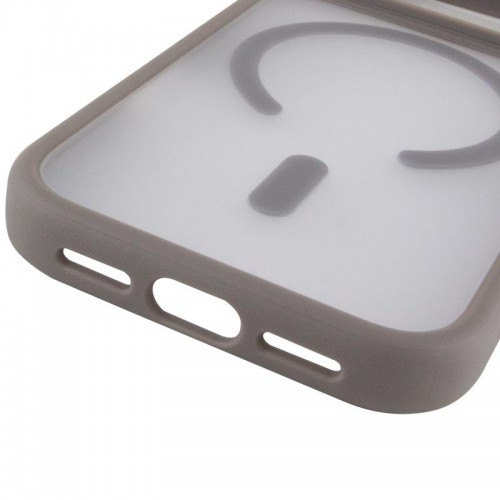 TPU+PC чохол Metal Buttons with MagSafe для Apple iPhone 17 Pro (6.3") Сірий / Grey