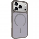 TPU+PC чохол Metal Buttons with MagSafe для Apple iPhone 17 Pro (6.3") Сірий / Grey