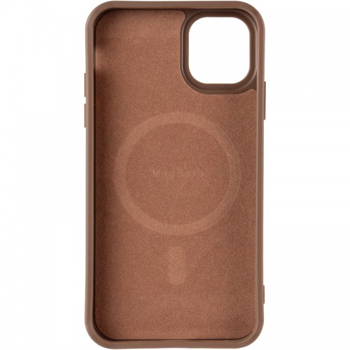 TPU чехол Carbon Protective with Magsafe для Apple iPhone 12 Pro / 12 (6.1") Coffee