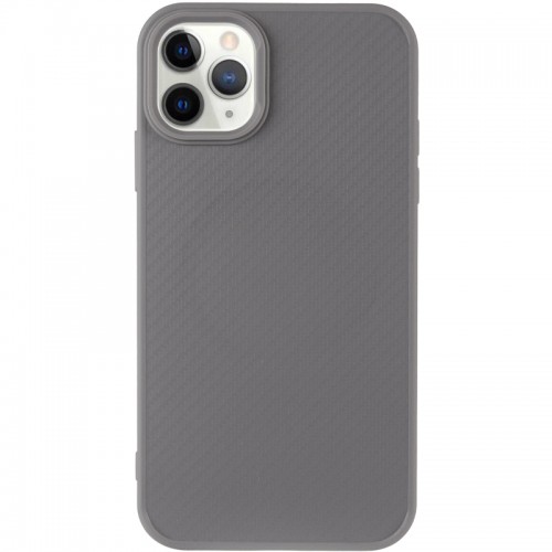TPU чехол Carbon Protective with Magsafe для Apple iPhone 12 Pro / 12 (6.1") Grey