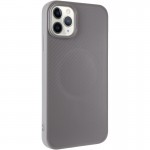 TPU чехол Carbon Protective with Magsafe для Apple iPhone 12 Pro / 12 (6.1") Grey
