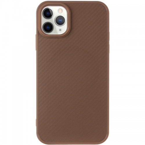 TPU чохол Carbon Protective with Magsafe для Apple iPhone 12 Pro Max (6.7") Coffee