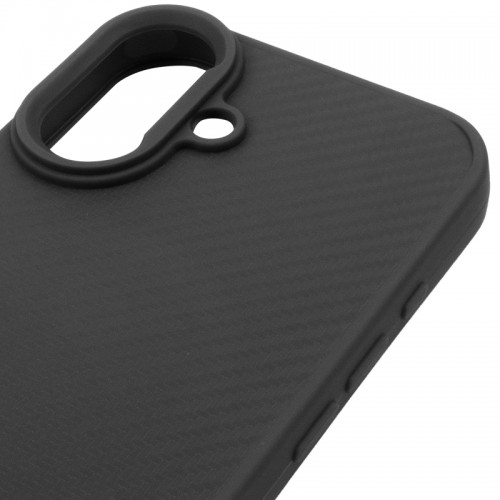 TPU чехол Carbon Protective with Magsafe для Apple iPhone 17 (6.3") Black