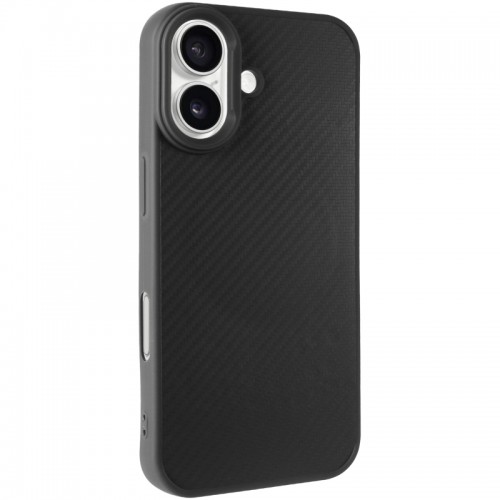 TPU чехол Carbon Protective with Magsafe для Apple iPhone 17 (6.3") Black