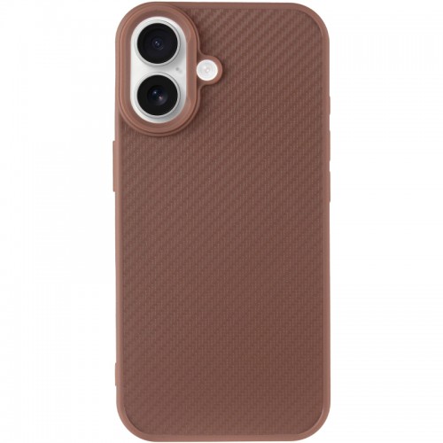 TPU чехол Carbon Protective with Magsafe для Apple iPhone 17 (6.3") Coffee