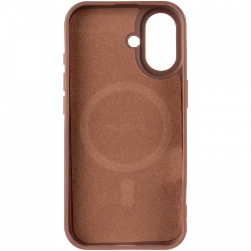 TPU чехол Carbon Protective with Magsafe для Apple iPhone 17 (6.3") Coffee