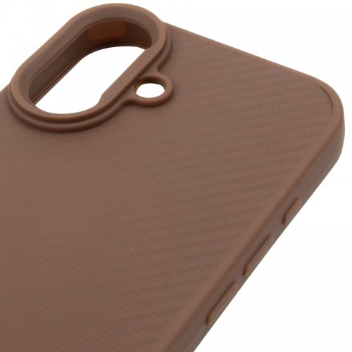 TPU чехол Carbon Protective with Magsafe для Apple iPhone 17 (6.3") Coffee