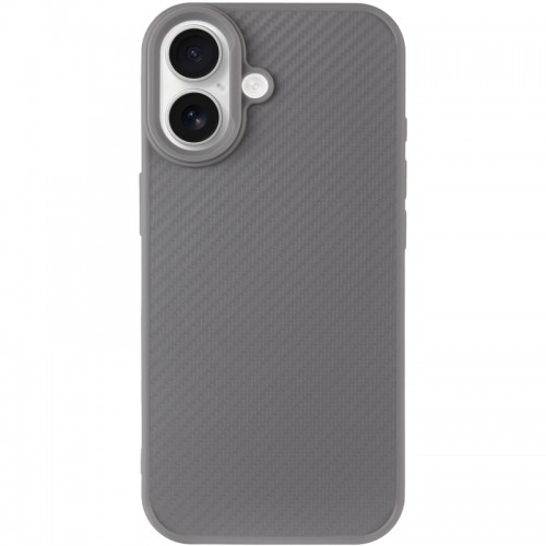 TPU чехол Carbon Protective с MagSafe для Apple iPhone 17 (6.3") Серый