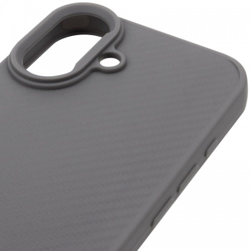 TPU чехол Carbon Protective с MagSafe для Apple iPhone 17 (6.3") Серый