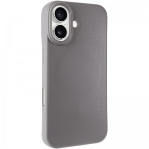 TPU чехол Carbon Protective с MagSafe для Apple iPhone 17 (6.3") Серый