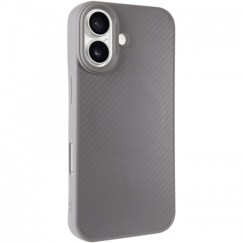 TPU чехол Carbon Protective с MagSafe для Apple iPhone 17 (6.3") Серый