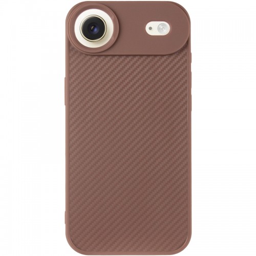 TPU чехол Carbon Protective with Magsafe для Apple iPhone 17 Air (6.5") Coffee