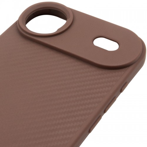 TPU чехол Carbon Protective with Magsafe для Apple iPhone 17 Air (6.5") Coffee