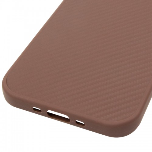 TPU чехол Carbon Protective with Magsafe для Apple iPhone 17 Air (6.5") Coffee