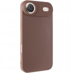 TPU чехол Carbon Protective with Magsafe для Apple iPhone 17 Air (6.5") Coffee