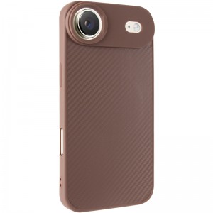 TPU чехол Carbon Protective with Magsafe для Apple iPhone 17 Air (6.5") Coffee