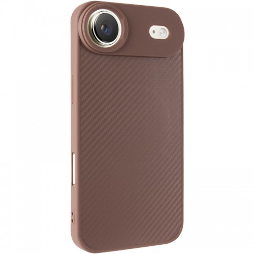 TPU чехол Carbon Protective with Magsafe для Apple iPhone 17 Air (6.5") Coffee