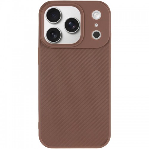 TPU чохол Carbon Protective with Magsafe для Apple iPhone 17 Pro (6.3") Coffee