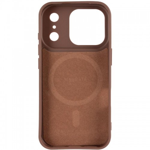 TPU чохол Carbon Protective with Magsafe для Apple iPhone 17 Pro (6.3") Coffee