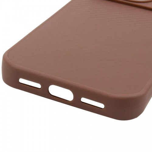 TPU чохол Carbon Protective with Magsafe для Apple iPhone 17 Pro (6.3") Coffee