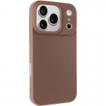 TPU чохол Carbon Protective with Magsafe для Apple iPhone 17 Pro Max (6.9") Coffee