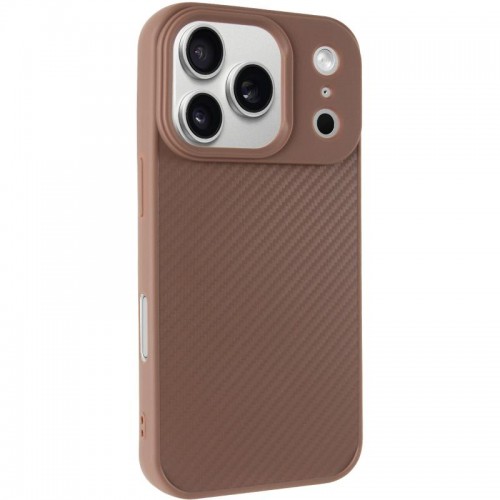 TPU чохол Carbon Protective with Magsafe для Apple iPhone 17 Pro Max (6.9") Coffee