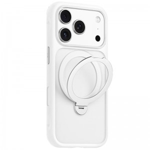 TPU+PC чехол Blueo Skin Friendly 360 Rotatable Stand with MagSafe для Apple iPhone 17 Pro Max (6.9") Белый