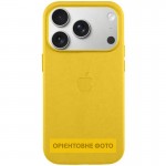 Чехол кожаный Leather Case (AA) with Magnetic Fit and Animation для Apple iPhone 17 Air (6.5") Canary Yellow