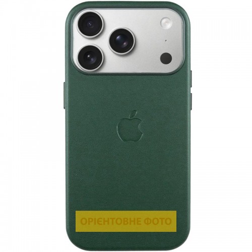 Чохол шкіряний Leather Case (AA) with Magnetic Fit and Animation для Apple iPhone 17 Air (6.5") Forest Green