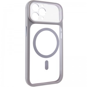 Чохол TPU+PC GETMAN Moon Clear with MagSafe для Apple iPhone 12 Pro (6.1") Grey
