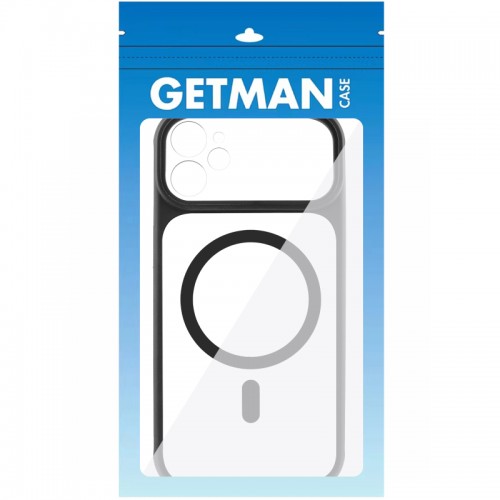 Чохол TPU+PC GETMAN Moon Clear with MagSafe для Apple iPhone 12 Pro Max (6.7") Black
