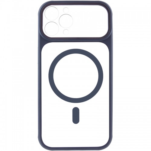Чехол TPU+PC GETMAN Moon Clear с MagSafe для Apple iPhone 12 Pro Max (6.7") Синий