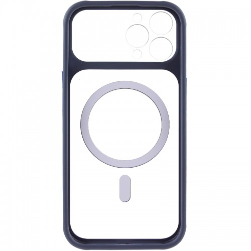 Чехол TPU+PC GETMAN Moon Clear с MagSafe для Apple iPhone 12 Pro Max (6.7") Синий