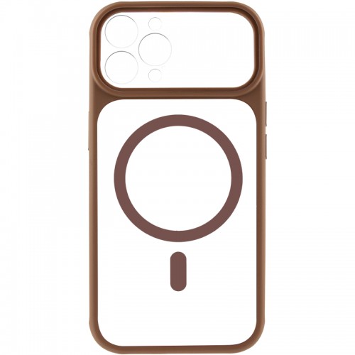 Чехол TPU+PC GETMAN Moon Clear with MagSafe для Apple iPhone 12 Pro Max (6.7") Коричневый