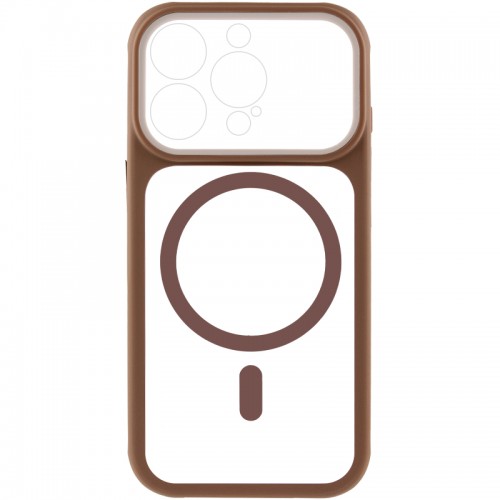 Чехол TPU+PC GETMAN Moon Clear with MagSafe для Apple iPhone 13 Pro (6.1") Коричневый