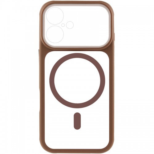 Чехол TPU+PC GETMAN Moon Clear with MagSafe для Apple iPhone 16 (6.1") Brown