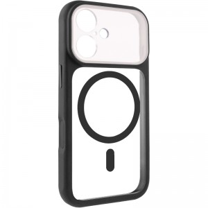 Чехол TPU+PC GETMAN Moon Clear с MagSafe для Apple iPhone 16 (6.1") Черный