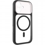 Чехол TPU+PC GETMAN Moon Clear с MagSafe для Apple iPhone 17 (6.3") Черный