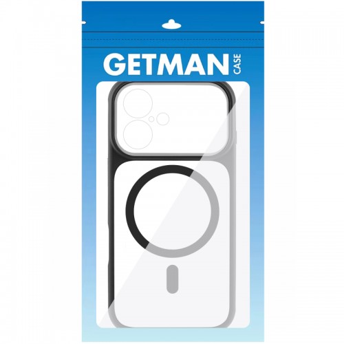Чехол TPU+PC GETMAN Moon Clear с MagSafe для Apple iPhone 17 (6.3") Черный