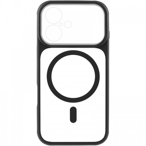Чехол TPU+PC GETMAN Moon Clear с MagSafe для Apple iPhone 17 (6.3") Черный