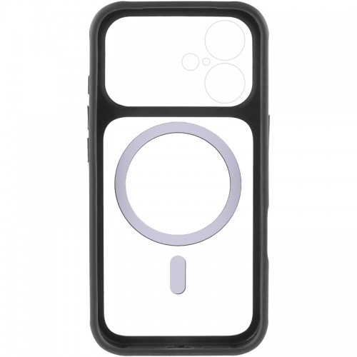 Чехол TPU+PC GETMAN Moon Clear с MagSafe для Apple iPhone 17 (6.3") Черный