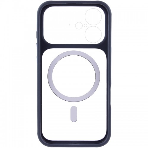 Чехол TPU+PC GETMAN Moon Clear с MagSafe для Apple iPhone 17 (6.3") Синий
