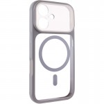 Чехол TPU+PC GETMAN Moon Clear с MagSafe для Apple iPhone 17 (6.3") Серый